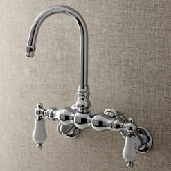 Best Aqua Vintage AE85TX-P Adjustable Center Wall Mount Tub Faucet Tub Faucets