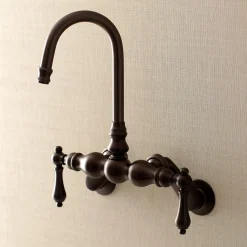 New Aqua Vintage AE81TX-P Adjustable Center Wall Mount Tub Faucet Tub Faucets