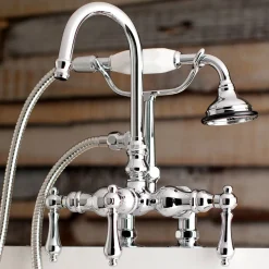 Best Aqua Vintage AE13TX-P Clawfoot Tub Faucet with Hand Shower Tub Faucets