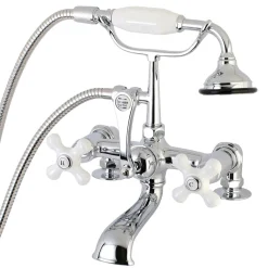 Hot Aqua Vintage AE211TX-P 7-Inch Tub Faucet with Hand Shower Tub Faucets