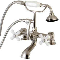 Hot Aqua Vintage AE211TX-P 7-Inch Tub Faucet with Hand Shower Tub Faucets