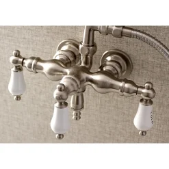 New Aqua Vintage AE21TX-P 3-3/8-Inch Wall Mount Tub Faucet with Hand Shower Tub Faucets