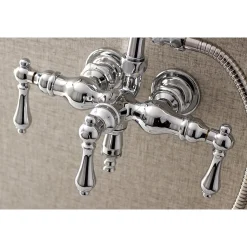 New Aqua Vintage AE19TX-P 3-3/8-Inch Wall Mount Tub Faucet with Hand Shower Tub Faucets