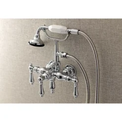 New Aqua Vintage AE19TX-P 3-3/8-Inch Wall Mount Tub Faucet with Hand Shower Tub Faucets