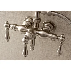 New Aqua Vintage AE19TX-P 3-3/8-Inch Wall Mount Tub Faucet with Hand Shower Tub Faucets