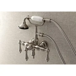 New Aqua Vintage AE19TX-P 3-3/8-Inch Wall Mount Tub Faucet with Hand Shower Tub Faucets