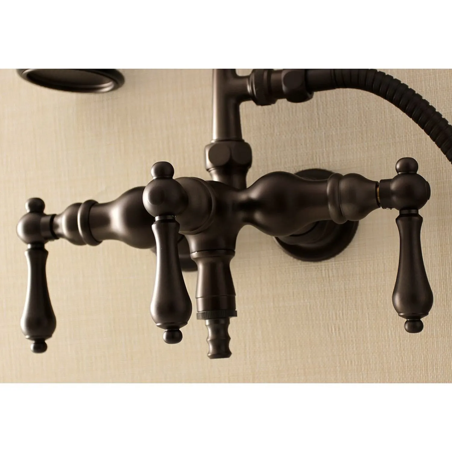New Aqua Vintage AE19TX-P 3-3/8-Inch Wall Mount Tub Faucet with Hand Shower Tub Faucets