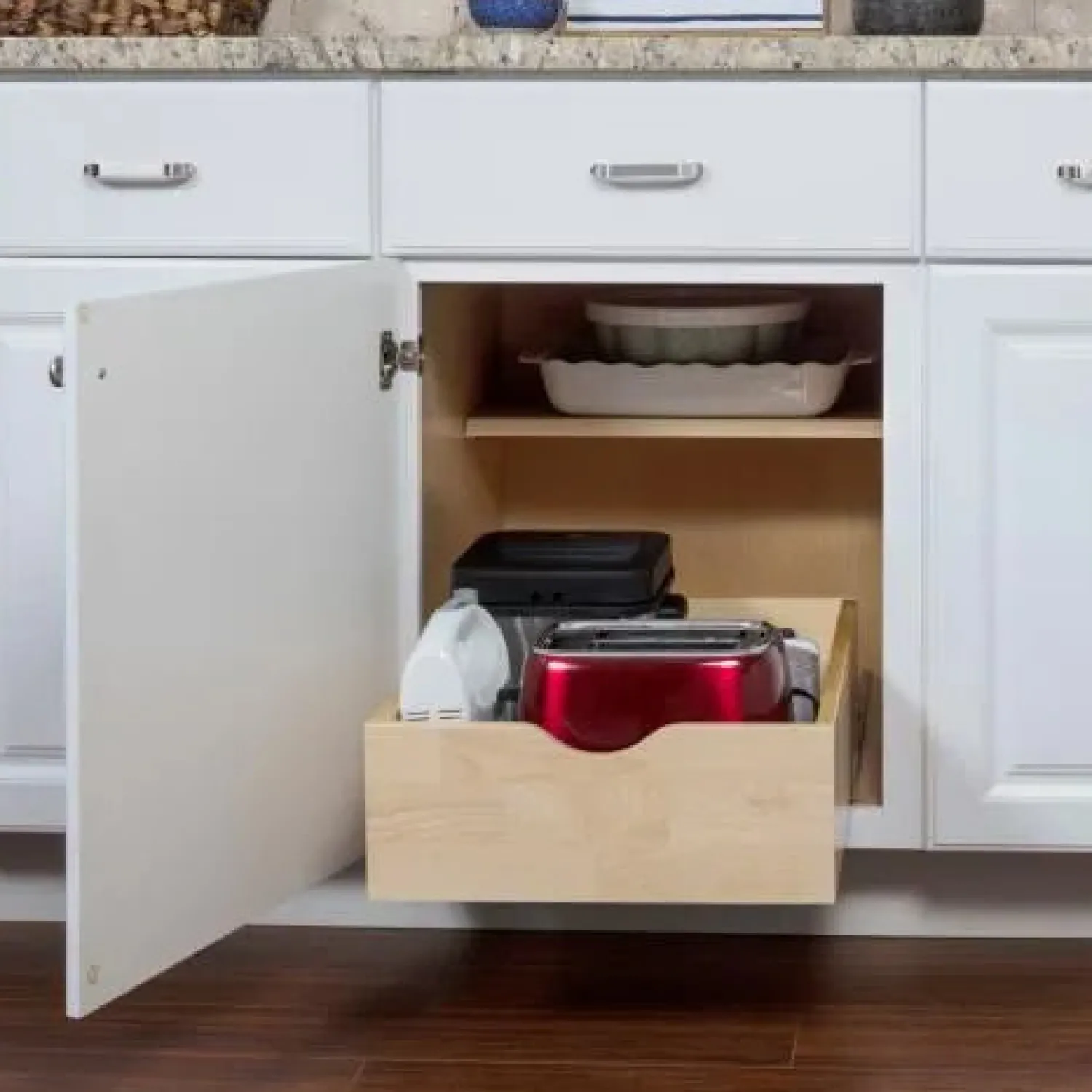 Discount Base Cabinet Roll-Out Drawer Cabinet Construction + Upgrades
