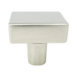 Clearance Brookridge Knob in Brushed Nickel - Square Knobs|Brushed Nickel Hardware