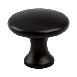 Contemporary Advantage Five Knob in Matte Black - Round Knobs|Black & Dark Hardware