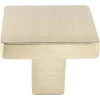 Discount Contemporary Advantage One Knob in Champagne - Square Brass & Gold|Knobs