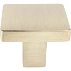 Discount Contemporary Advantage One Knob in Champagne - Square Brass & Gold|Knobs