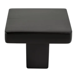 New Contemporary Advantage One Knob in Matte Black - Square Knobs|Black & Dark Hardware