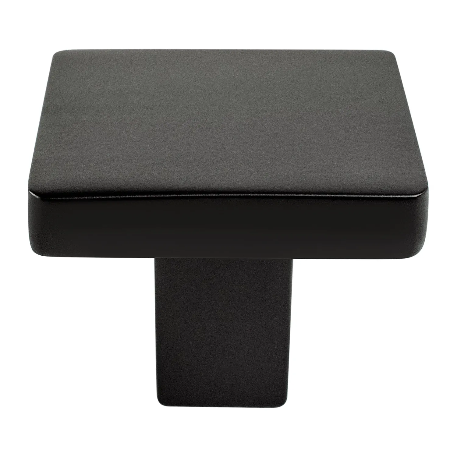 New Contemporary Advantage One Knob in Matte Black - Square Knobs|Black & Dark Hardware