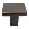 Clearance Contemporary Advantage One Knob in Verona Bronze - Square Knobs|Cabinet Knobs