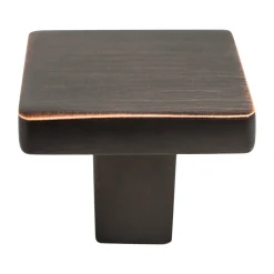 Clearance Contemporary Advantage One Knob in Verona Bronze - Square Knobs|Cabinet Knobs