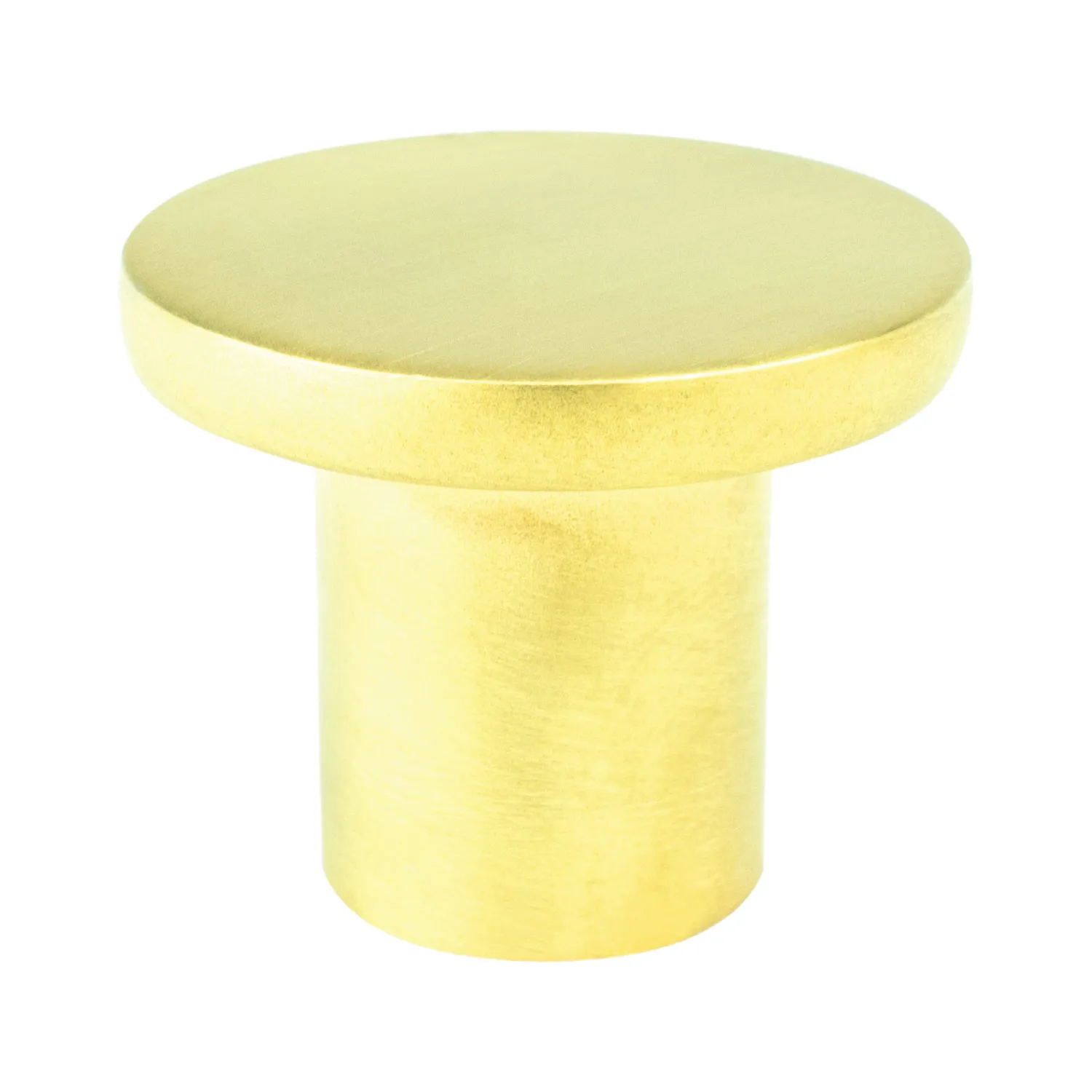 Online Disc Knob in Soft Gold Brass & Gold|Knobs