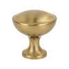 Echo Knob in Modern Brushed Gold Brass & Gold|Knobs