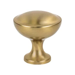 Echo Knob in Modern Brushed Gold Brass & Gold|Knobs
