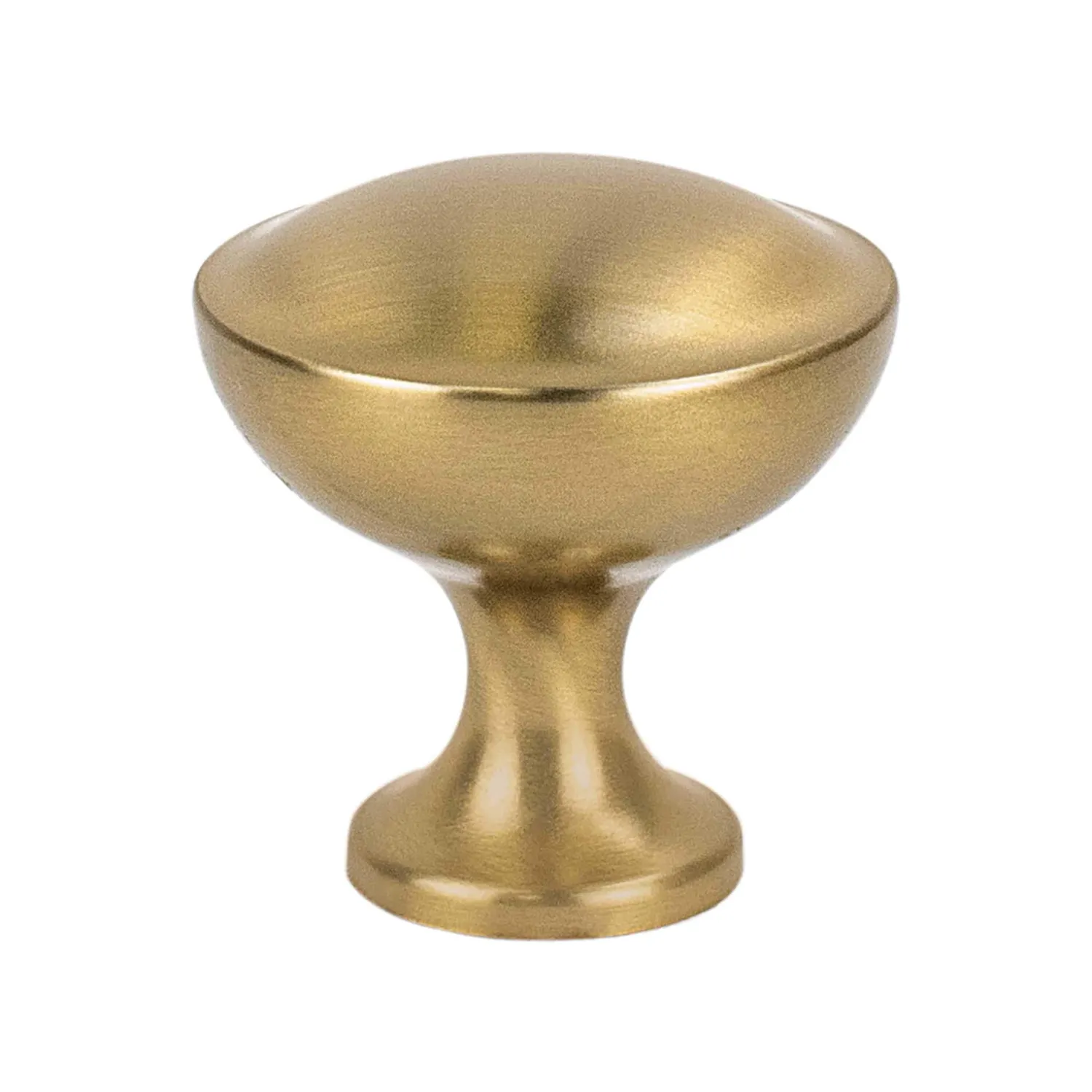 Echo Knob in Modern Brushed Gold Brass & Gold|Knobs