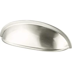 Folklore Cup Pull in Brushed Nickel Brushed Nickel Hardware
