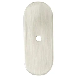 Discount Galloway Backplate in Brushed Nickel - Round Cabinet Pulls|Brushed Nickel Hardware