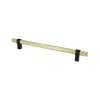 Outlet Radial Reign Appliance Pull in Modern Brushed Gold and Matte Black Brass & Gold|Black & Dark Hardware