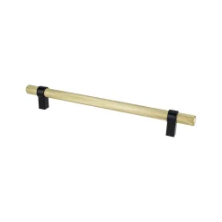 Outlet Radial Reign Appliance Pull in Modern Brushed Gold and Matte Black Brass & Gold|Black & Dark Hardware