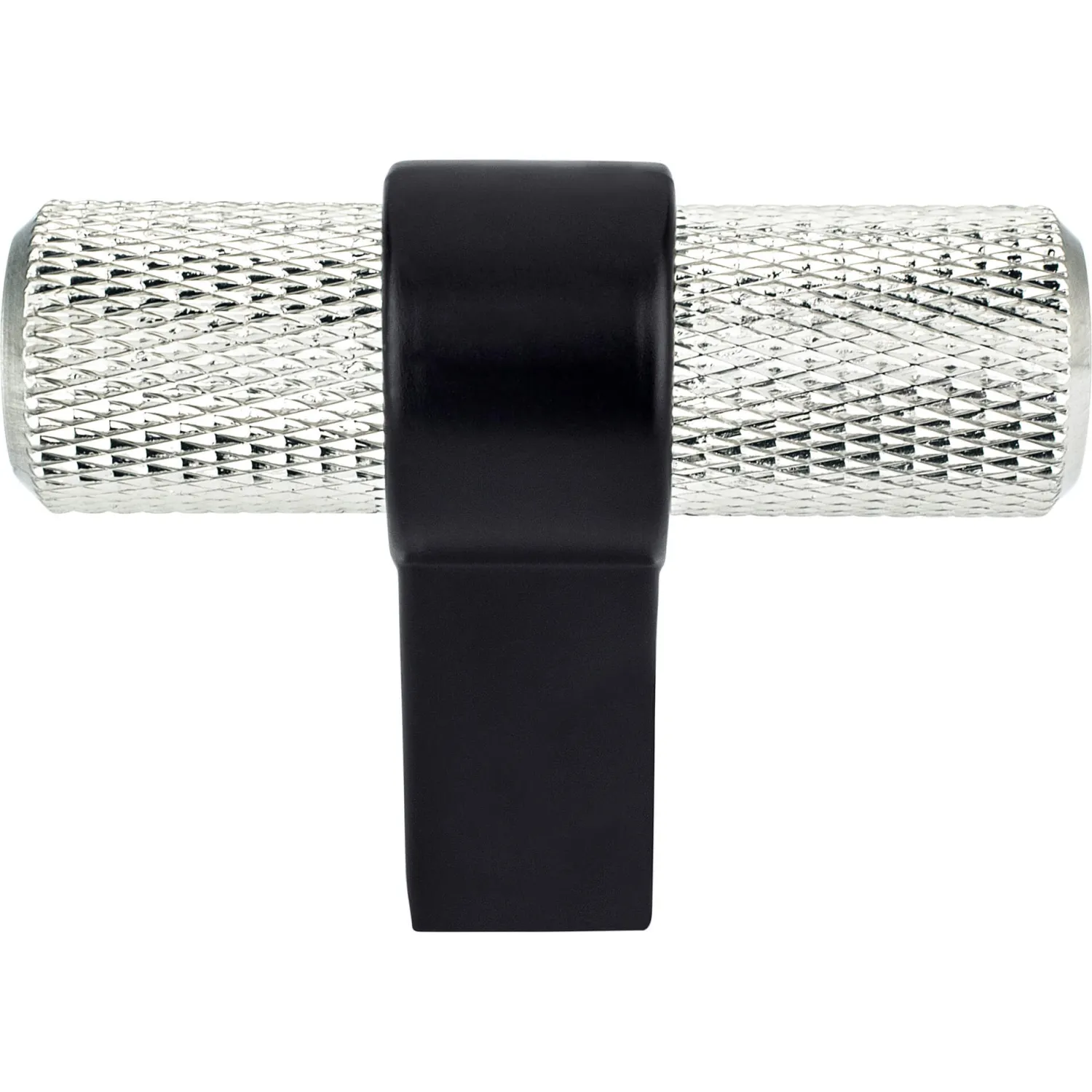 Radial Reign Knob in Brushed Nickel and Matte Black Brushed Nickel Hardware|Black & Dark Hardware