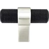 Discount Radial Reign Knob in Matte Black and Brushed Nickel Brushed Nickel Hardware|Black & Dark Hardware
