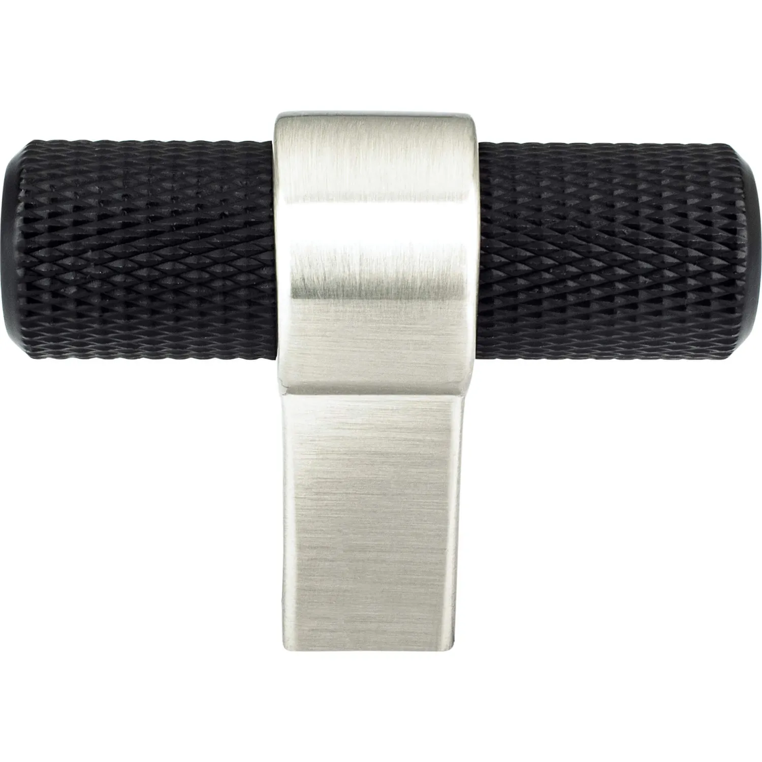 Discount Radial Reign Knob in Matte Black and Brushed Nickel Brushed Nickel Hardware|Black & Dark Hardware