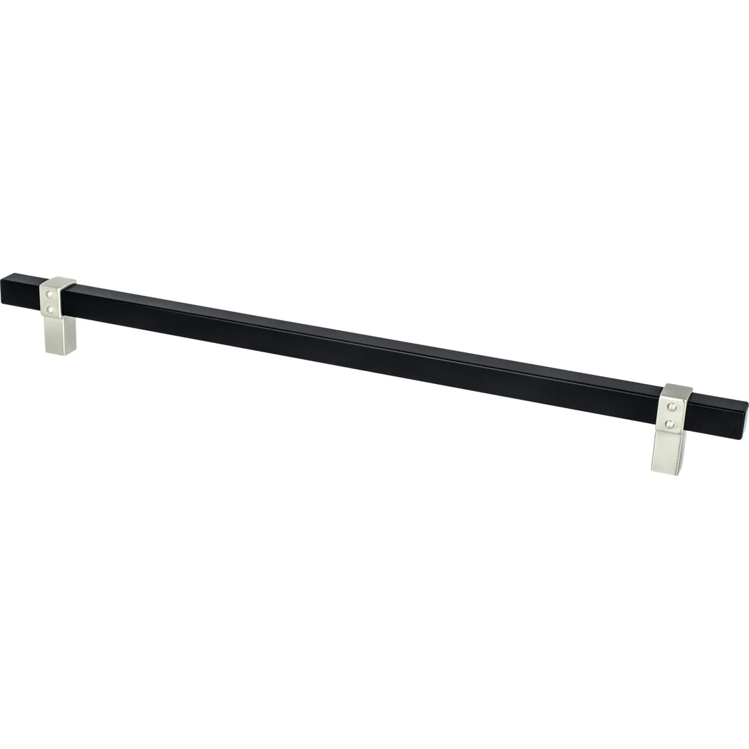Hot Rivet Rebel Appliance Pull in Matte Black and Brushed Nickel Brushed Nickel Hardware|Mixed Finish Hardware
