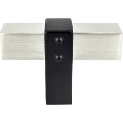 New Rivet Rebel Knob in Brushed Nickel and Matte Black Brushed Nickel Hardware|Black & Dark Hardware