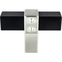 Discount Rivet Rebel Knob in Matte Black and Brushed Nickel Brushed Nickel Hardware|Black & Dark Hardware