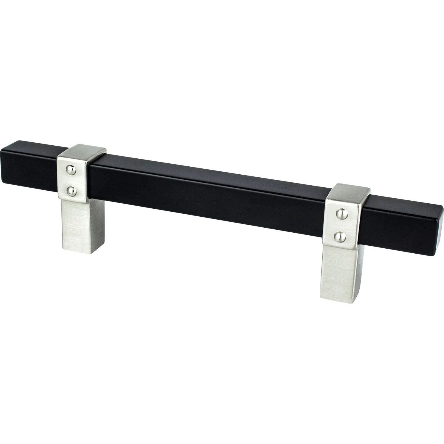 Sale Rivet Rebel Pull in Matte Black and Brushed Nickel Cabinet Pulls|Brushed Nickel Hardware