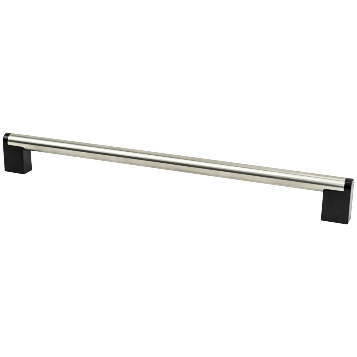 Clearance Studio Remix Appliance Pull in Brushed Nickel and Matte Black Brushed Nickel Hardware|Mixed Finish Hardware