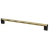 Outlet Studio Remix Appliance Pull in Modern Brushed Gold and Matte Black Brass & Gold|Black & Dark Hardware