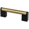 New Studio Remix Pull in Modern Brushed Gold and Matte Black Cabinet Pulls|Brass & Gold