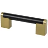Online Studio Remix Pull in Matte Black and Modern Brushed Gold Cabinet Pulls|Brass & Gold