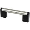Hot Studio Remix Pull in Brushed Nickel and Matte Black Cabinet Pulls|Brushed Nickel Hardware