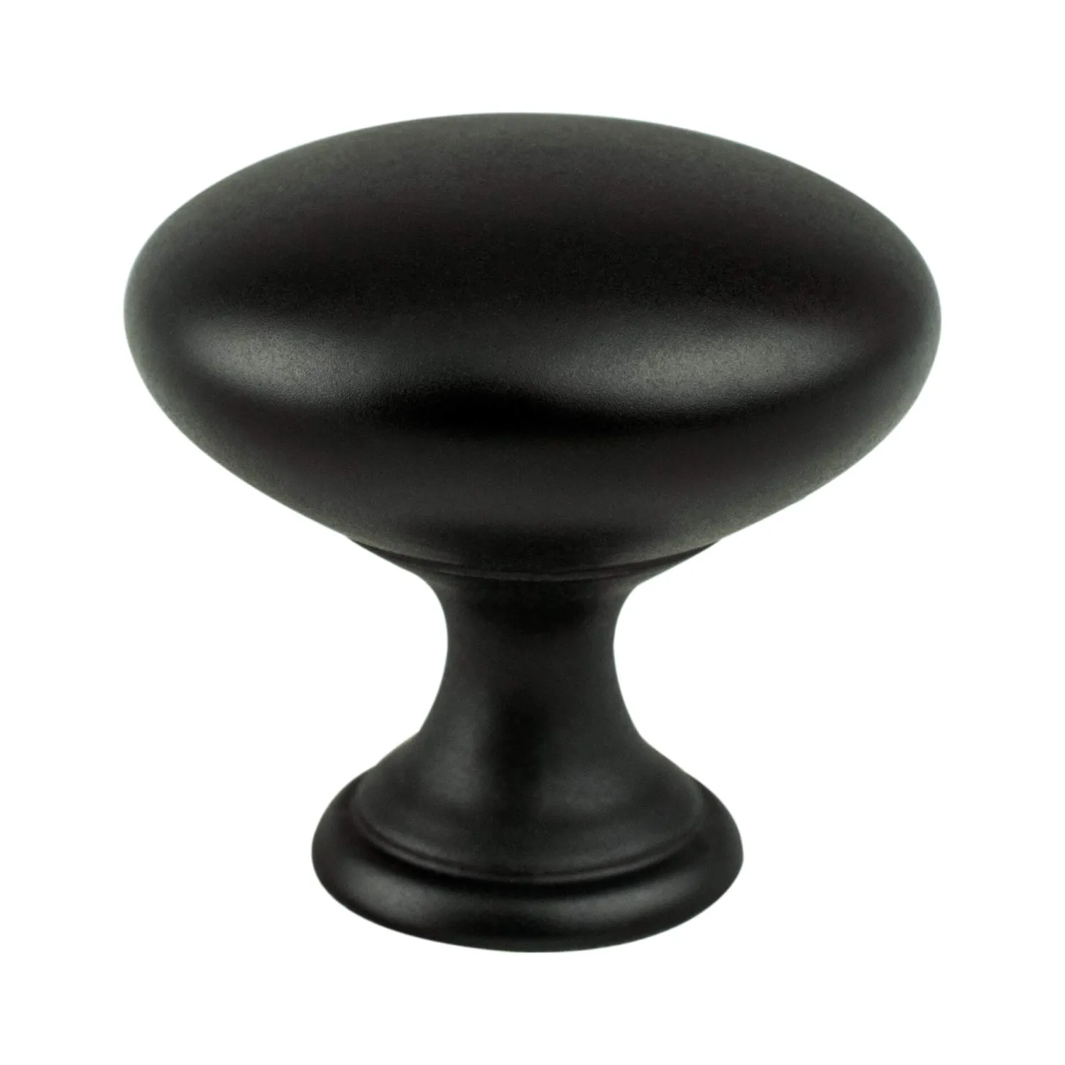 Clearance Traditional Advantage One Knob in Matte Black - Round Knobs|Black & Dark Hardware
