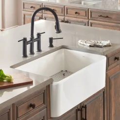Best 33" Cerana Apron Front Fireclay Kitchen Sink Single Bowl Sinks|Apron Front / Farmhouse Sinks