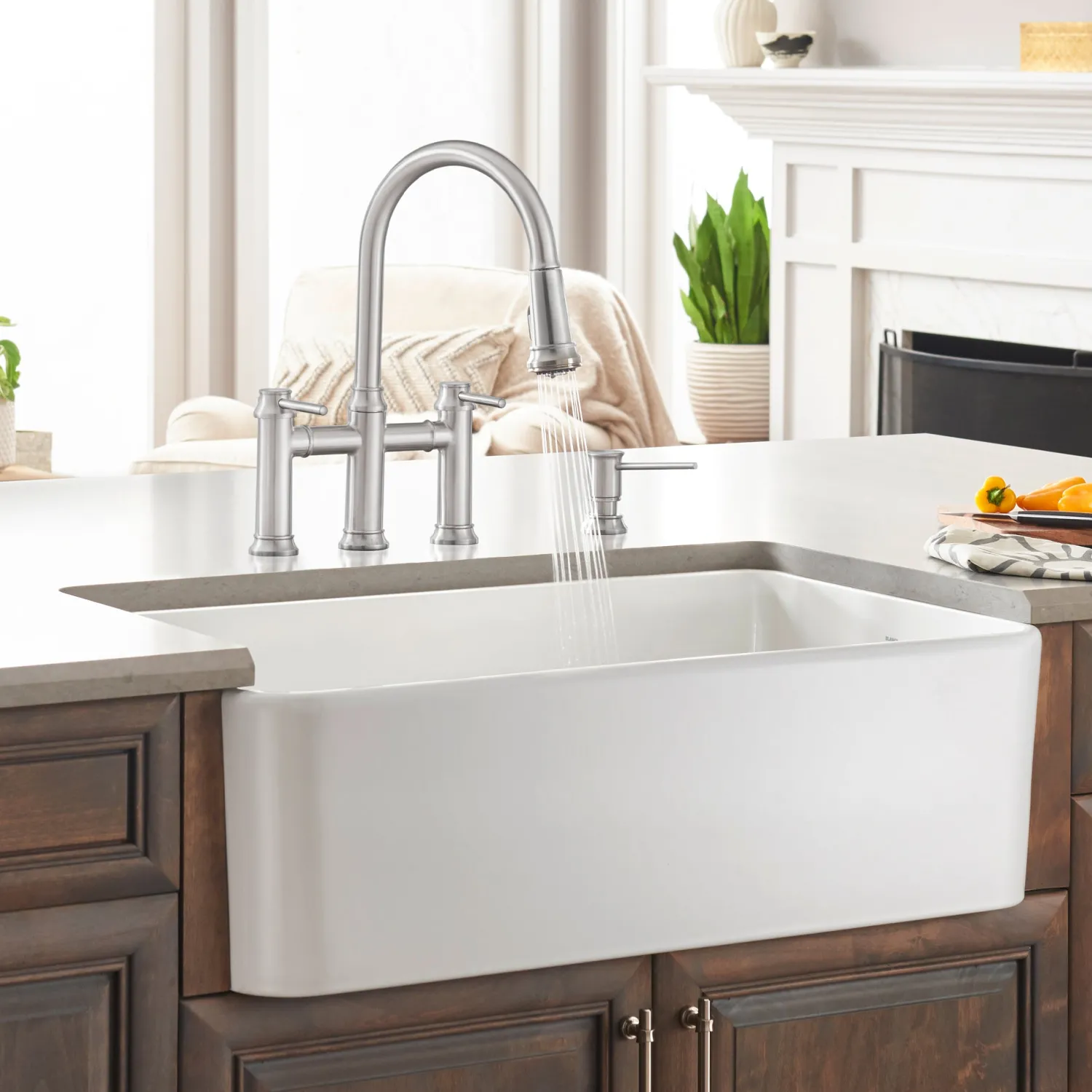 Best 33" Cerana Apron Front Fireclay Kitchen Sink Single Bowl Sinks|Apron Front / Farmhouse Sinks