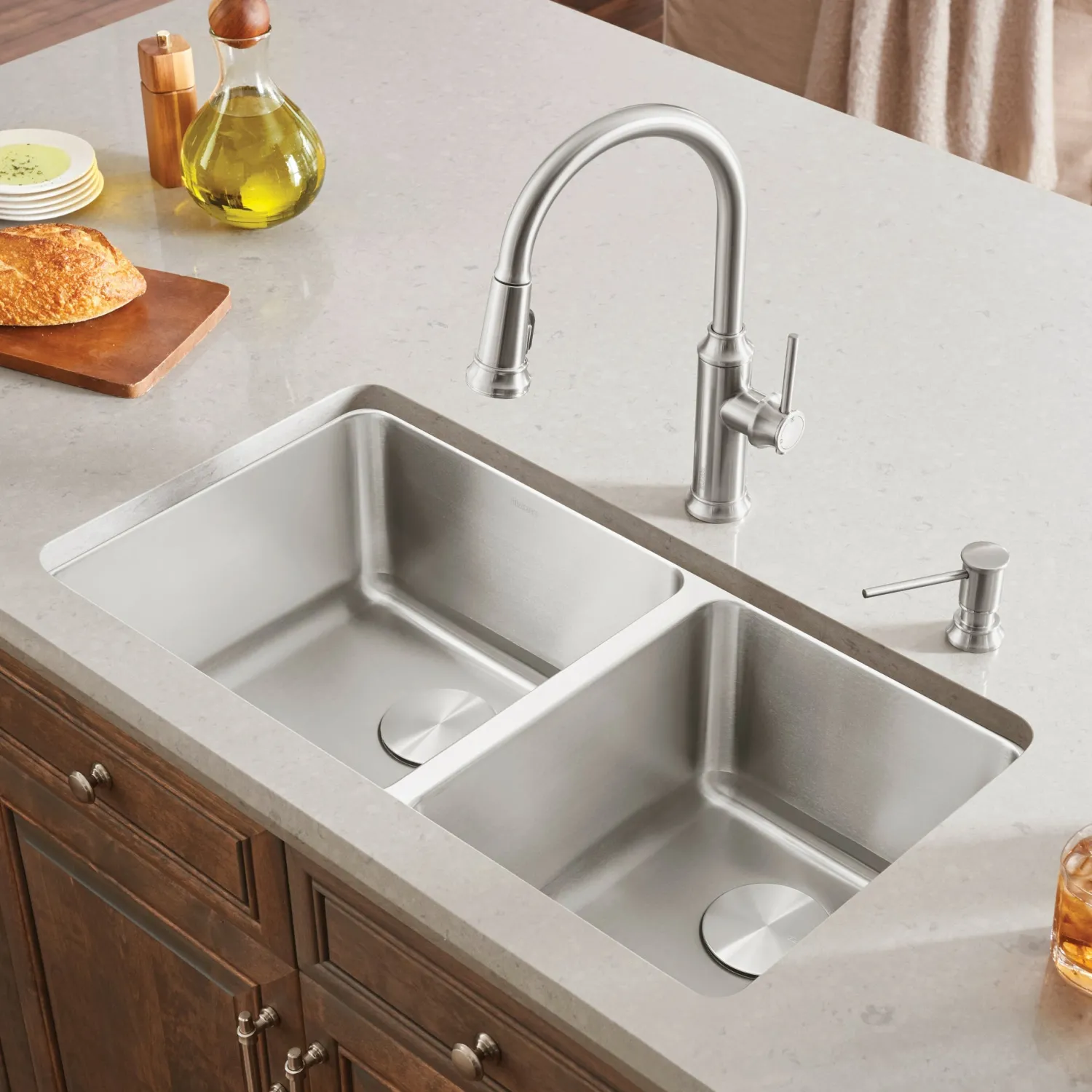Clearance Formera 33" 60/40 Double Bowl Undermount Kitchen Sink Stainless Steel Sinks|Double Bowl Sinks