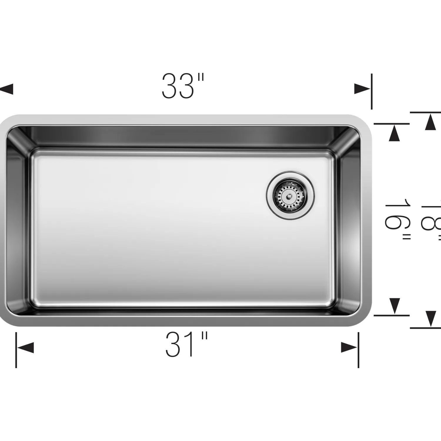 Sale Formera 33" Super-Single Undermount Stainless Kitchen Sink Stainless Steel Sinks|Single Bowl Sinks