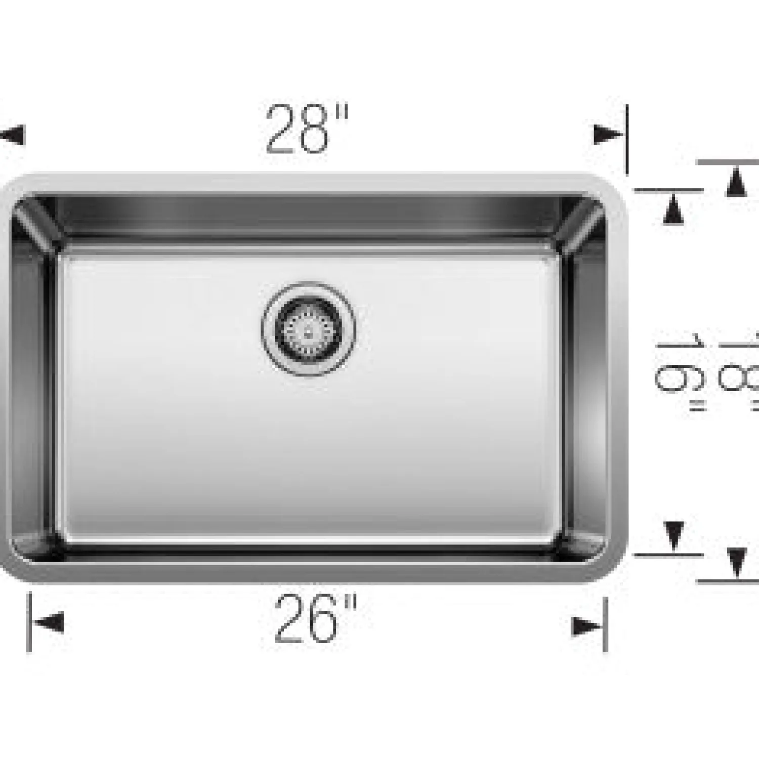 Hot Formera 28" Undermount Stainless Single Bowl Kitchen Sink Stainless Steel Sinks|Single Bowl Sinks