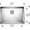 Hot Quatrus Zero Radius Single Bowl ADA Kitchen Sink Ada Compliant|Stainless Steel Sinks