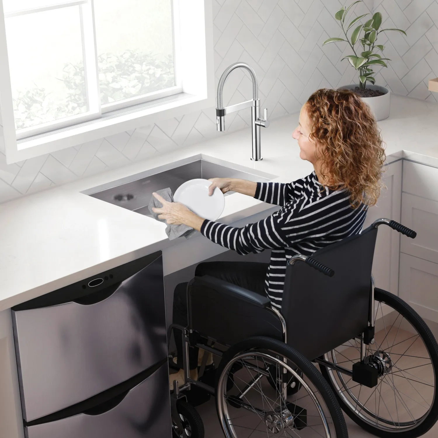Hot Quatrus Zero Radius Single Bowl ADA Kitchen Sink Ada Compliant|Stainless Steel Sinks