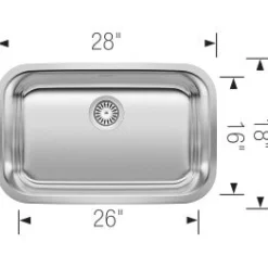 Hot Stellar 28" ADA Single Bowl Kitchen Sink Ada Compliant|Stainless Steel Sinks
