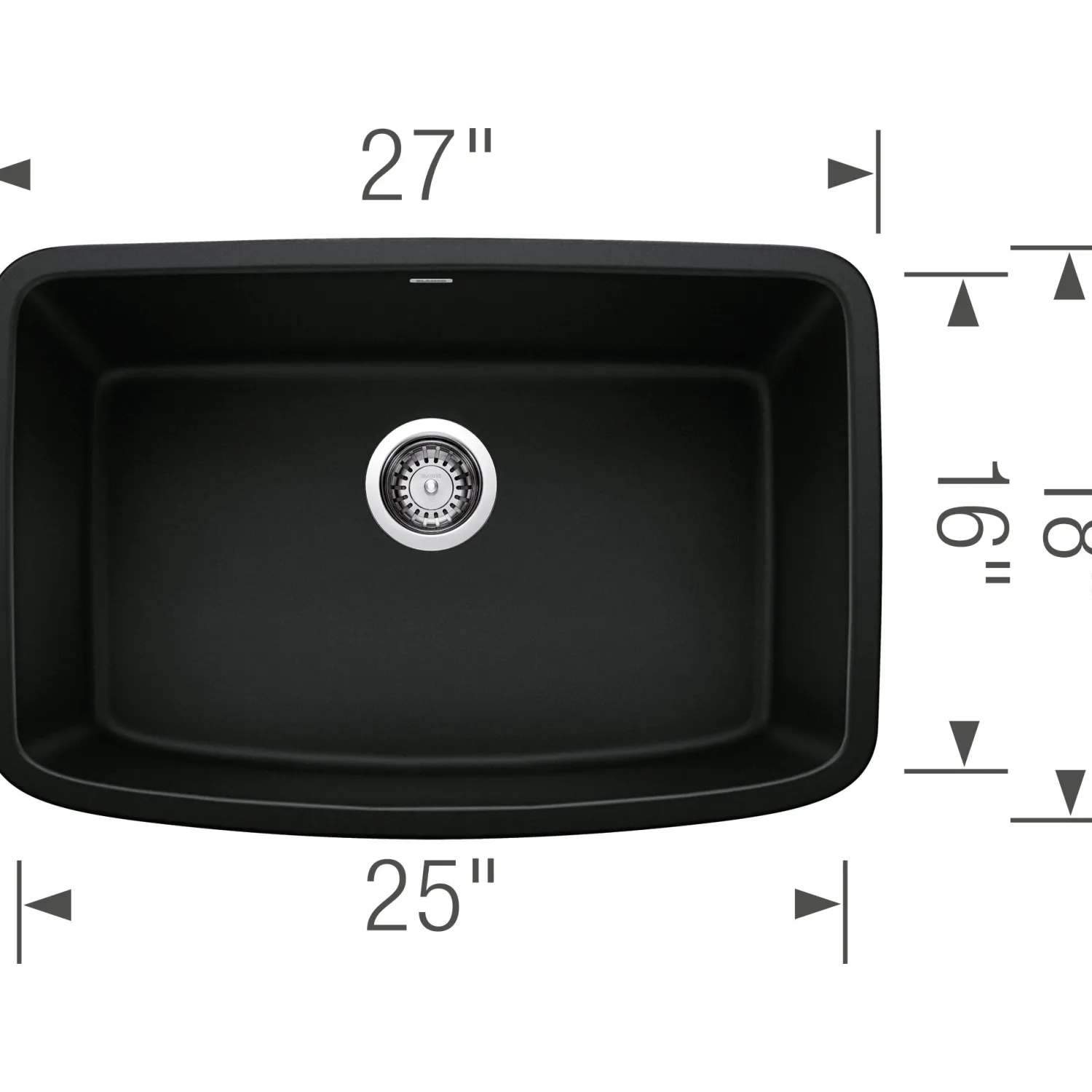 Best Valea 27" SILGRANIT Undermount Kitchen Sink Single Bowl Sinks|Undermount Sinks